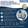 Intex 120V Sand Filter Pump & Saltwater System CG 28675  ECO Above Ground Pool