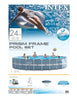 Intex 24ft X 52in Prism Frame Pool Set with Filter Pump, Ladder, Ground Cloth & Pool Cover