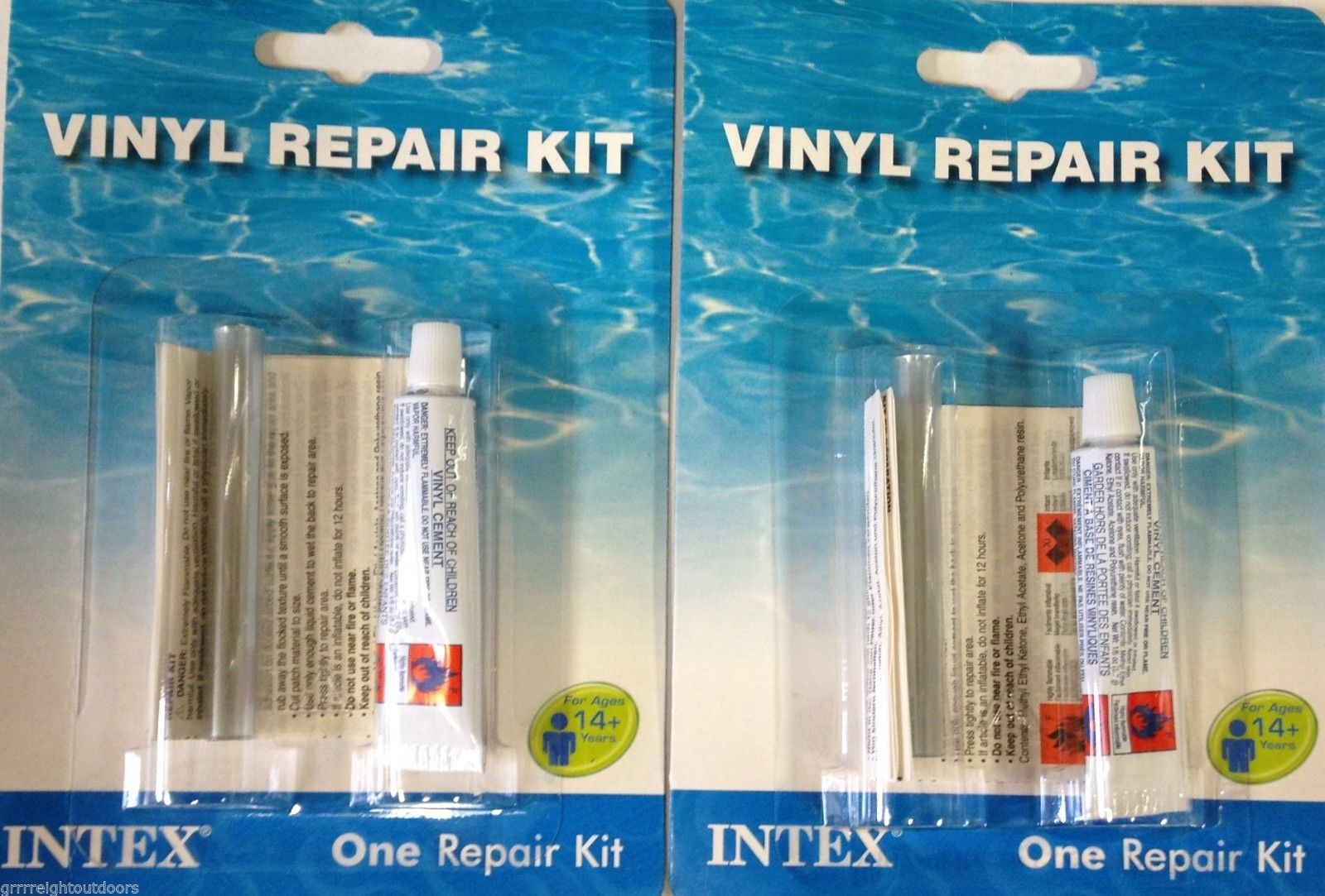 Patch Kit Repair Wet Set Vinyl 2 Intex Plastic Puncture Hole Float Swim 59632