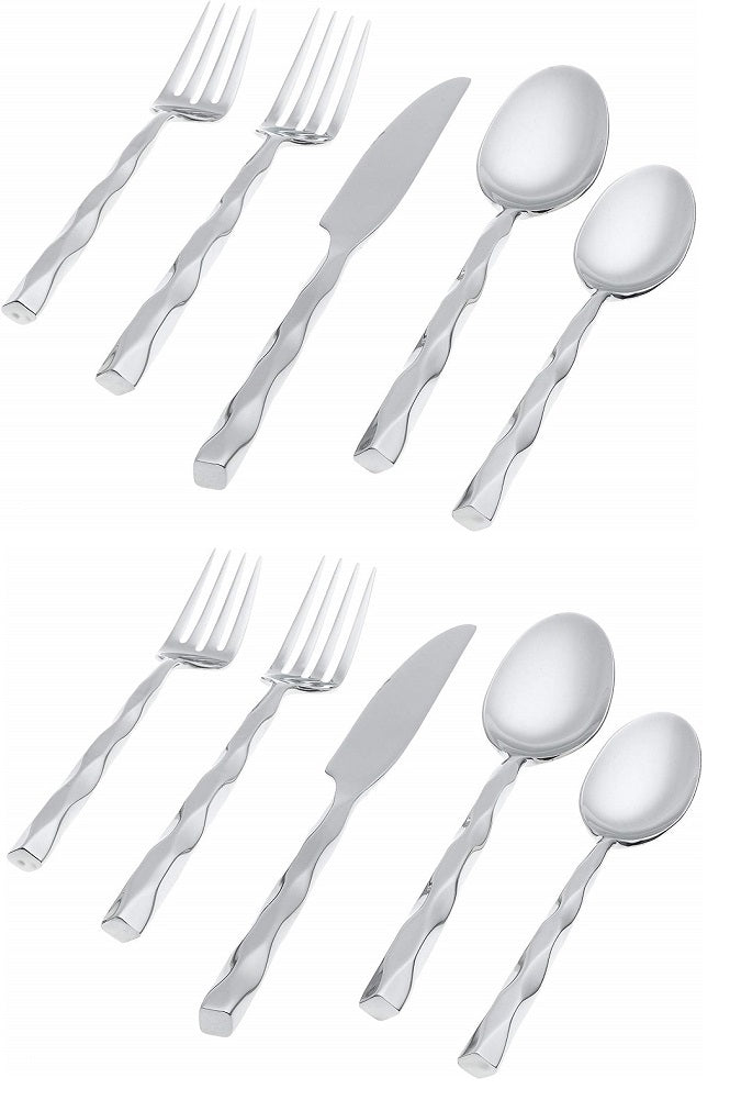 Yamazaki Cable 10-Piece Place Setting Silverware 18/8 Stainless Steel