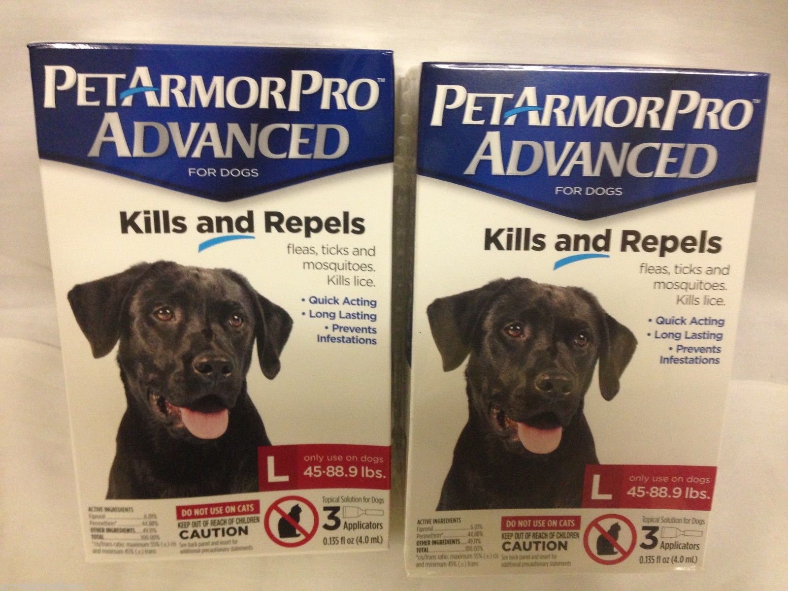 Pet Armor Pro Flea and Tick Advanced Repellent LG 45 88 Lbs 6 Applicators