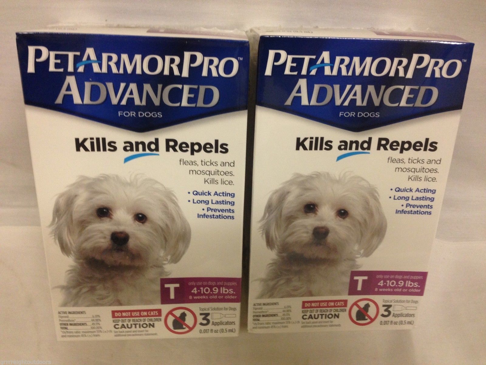 Pet Armor Pro Advanced Flea & Tick T Toy 4-10.9 Lbs 6 Applicators