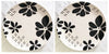 ALYSON Black & White Heavy Ceramic 11" Dinner Plate (Set of 2)