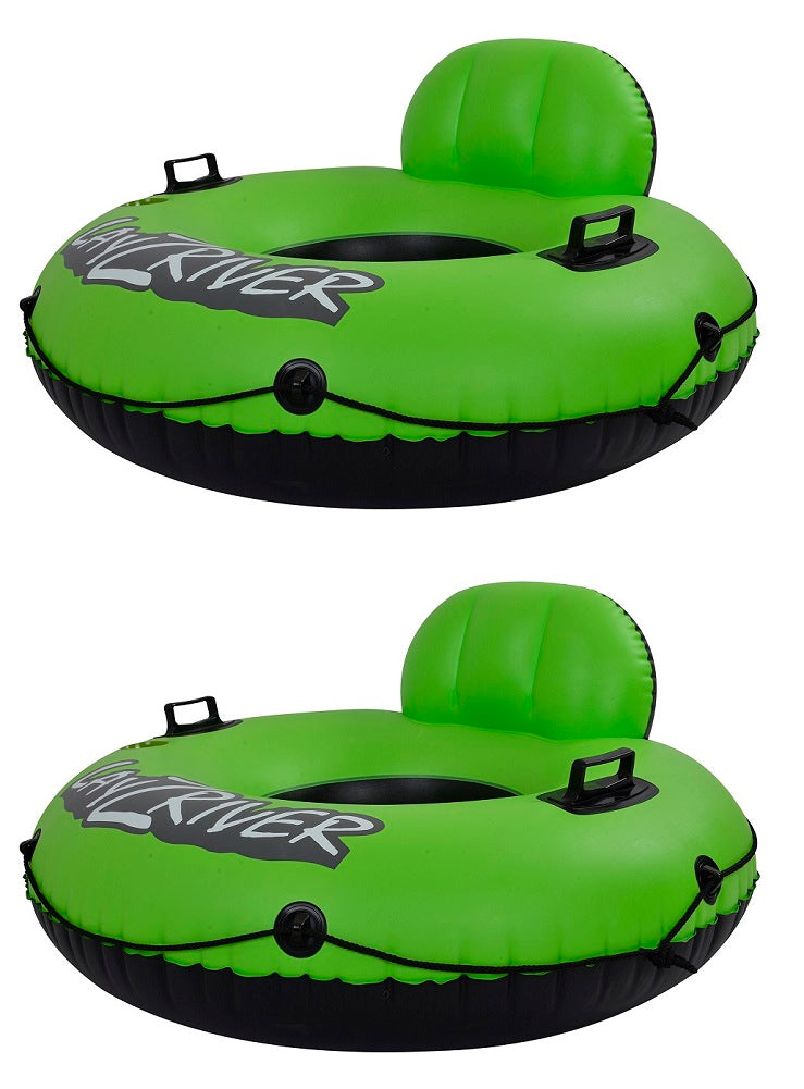 2-Pack Blue Wave Sports LayZRiver Inflatable 49" Swim River Float Tube