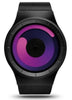 Ziiiro Mercury Unisex Stainless Steel Wrist Watch - Black/Purple