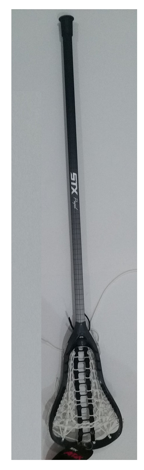 STX Women's Complete Lacrosse Stick Attak Head with Propel Shaft, Black/Gray