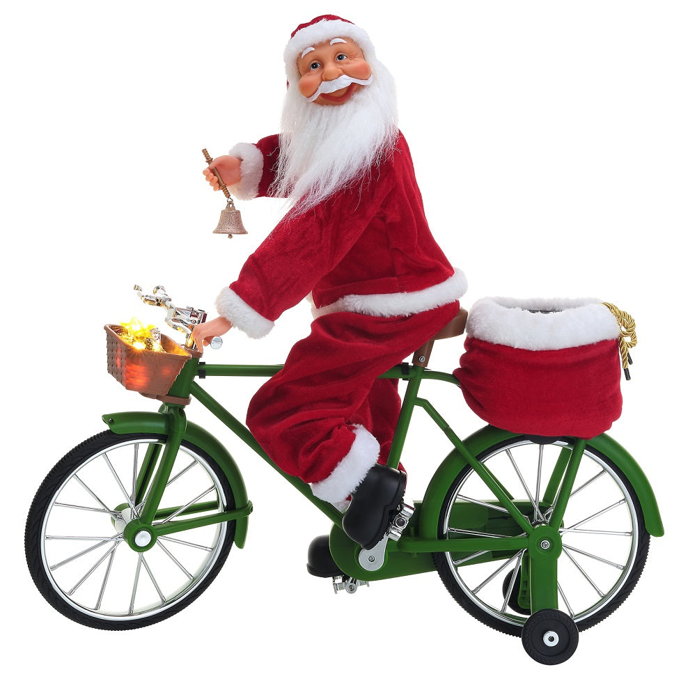 Mr. Christmas Super Cycling Santa 22" Tall