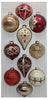 Kirkland Signature 10-Pack Hand Decorated Glass Ornaments, Red/Gold