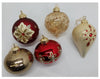 Kirkland Signature 10-Pack Hand Decorated Glass Ornaments, Red/Gold