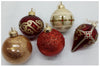 Kirkland Signature 10-Pack Hand Decorated Glass Ornaments, Red/Gold
