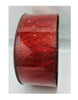 Kirkland Signature Red Sequin Metallic Wire Edge Ribbon 2.5-inch 50 Yard Roll
