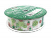Red & Green Glitter Dots Sheer Wire Edge Premium Holiday Decorating Wreath Bow Gift Wrapping Ribbon 1.5" Wide by 50 Yard