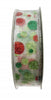 Red & Green Glitter Dots Sheer Wire Edge Premium Holiday Decorating Wreath Bow Gift Wrapping Ribbon 1.5" Wide by 50 Yard