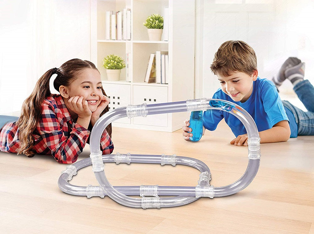 Zoom Tubes Car Trax Exclusive Mega Set 50-Piece Tubular Speed Pipes Ra ...
