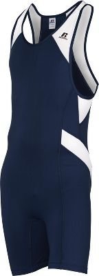 Russell Athletic Men's Wrestling Sprinter Singlet Suit Small Navy Blue/White