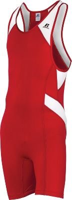 Russell Athletic Men's Wrestling Sprinter Singlet Extra Red/White X-Large