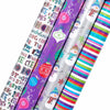 Kirkland 4 Roll Christmas Gift Wrap 180 sq ft Snowflake/Greetings/Penguin/Stripes