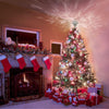 LED LightShow Projection Kaleidoscope Christmas 12" Tree Topper, Silver