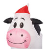 3FT Tall Inflatable Christmas Cow with Santa Hat Indoor/Outdoor Holiday Decoration