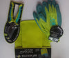 Midwest Gloves & Gear 3-Piece Garden Set, Holster, Pruner & Gloves, Green/Blue