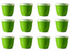 Preserve Mini Plastic Food Storage Seal-Tight Containers, 8 oz Set of 12, Green