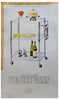 3 Shelf Deluxe Rolling Cart Chrome Finish