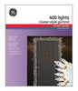 GE Random Sparkle 400 Light Cluster-Style Garland, Clear Lights with White Wire