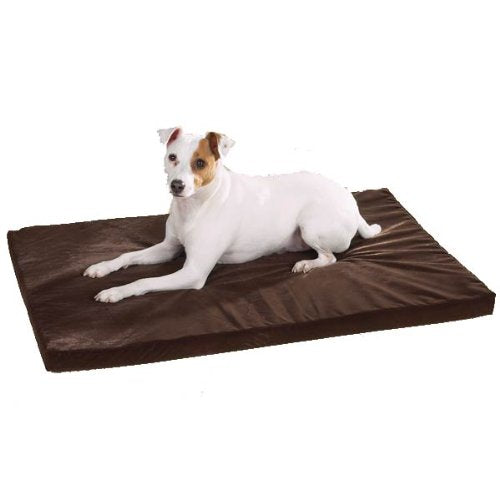 Slumber Pet Memory Foam Rectangular Dog Bed Cover, 35" x 22" Chocolate