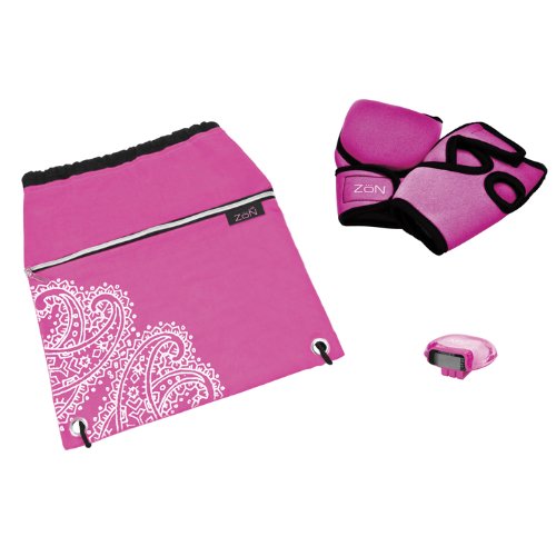 ZoN Bright Pink Deluxe Walking Kit with Weighted Gloves