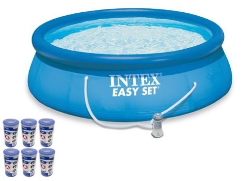 INTEX 15' x 48" Easy Set Swimming Pool Kit w/ 1000 GPH GFCI Filter Pump |54915EG
