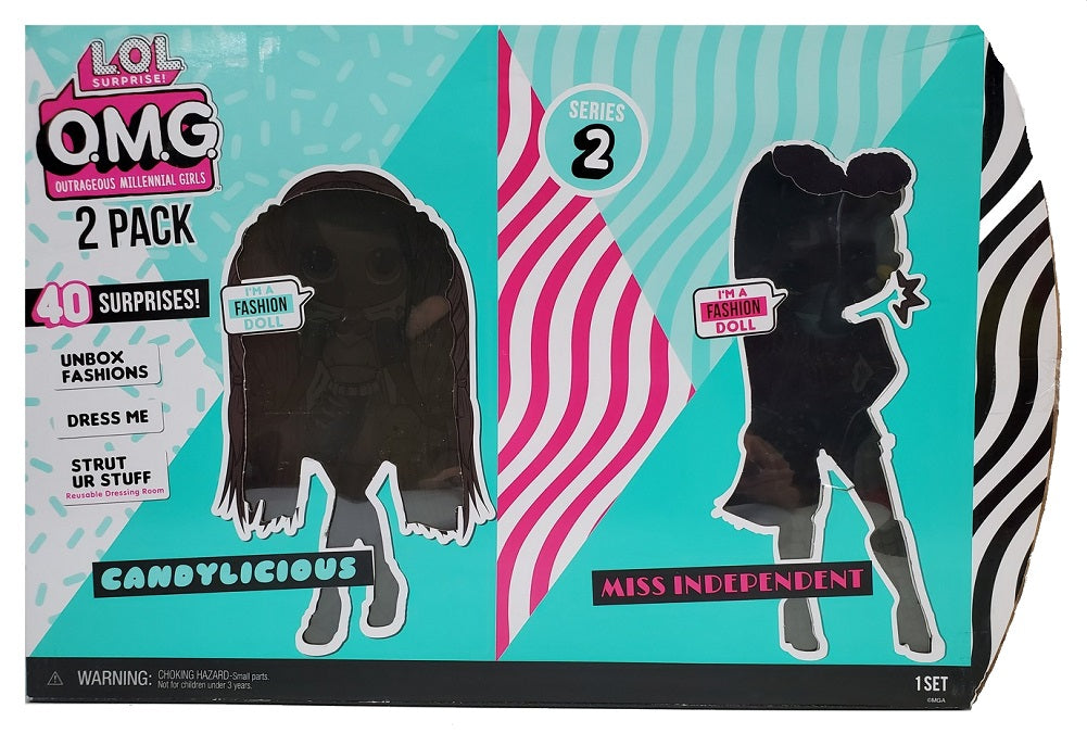 L.O.L. Surprise! O.M.G. 2-Pack Candylicious and Miss Independent 40 Surprises