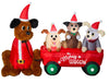 Home Accents Holiday 7 FT LED Puppy Wagon Scene