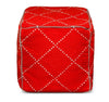 Brooklyn & Bond Red Diamond Cotton Pouf 18" x 18" x 18"