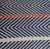 Brooklyn & Bond Blue Herringbone Cotton Pouf 24" x 24" x 13"