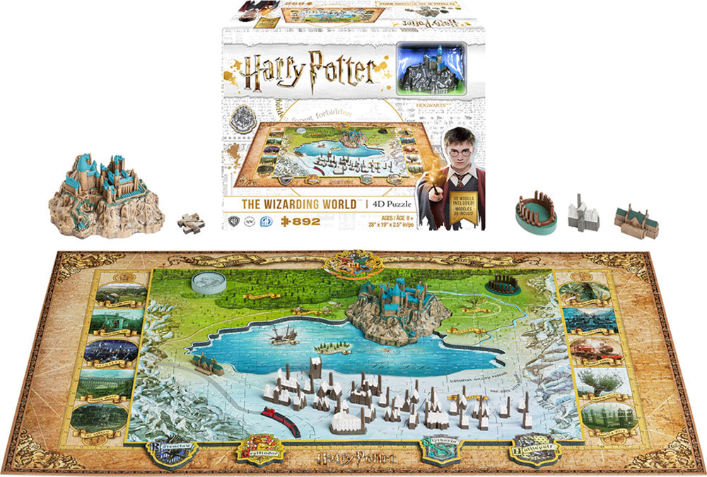 Harry Potter The Wizarding World 4D Puzzle with 3 Layers & 892 Pieces