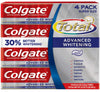 Colgate Total Advanced Whitening Toothpaste 8oz 226g 4-pack