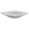 10 Strawberry Street Lotus Silver Line 9" Rim Square Soup Plate White Set of 4