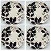 Tabletops Unlimited ALYSON 8" Round Salad Plate White with Black (4-Pack)