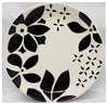 Tabletops Unlimited ALYSON 8" Round Salad Plate White with Black (4-Pack)