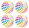 Intex Jumbo Inflatable Colorful Polka Dot Giant Beach Ball 4-Pack
