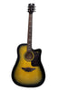 Keith Urban Player Acoustic Electric Guitar Ripcord 40-pc Brazilian Burst Right