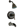 Pegasus 873W-9096H Bamboo Pressure Balance Tub and Shower Faucet Trim with Le...