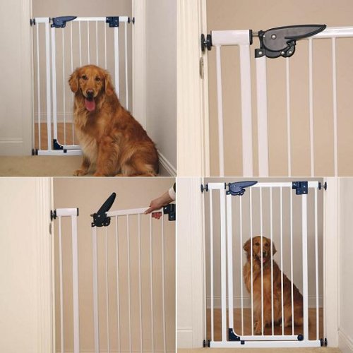 Pet Studio Pressure-Mounted Gates for Dogand Pets - White; Extra-Tall 30-351/...