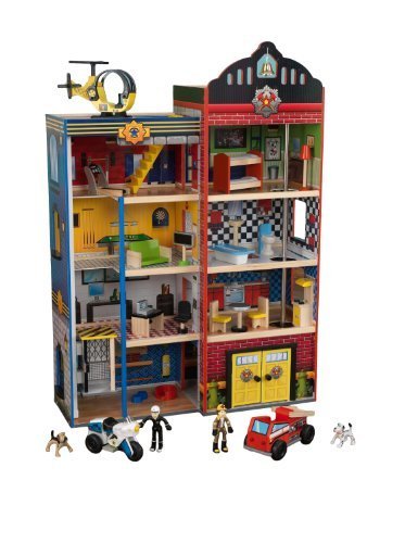 KidKraft Deluxe Home Town Heroes Rescue Wooden Play Set (63265)