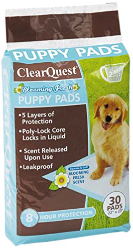 Clear Quest 30 Count Blooming Fresh Puppy Pads
