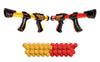 Atomic Power Popper 2X Battle Pack 2 Power Poppers & 84 Ammo Balls Red/Yellow