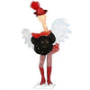55 in 140 Light LED Tinsel Ostrich Holiday Yard Decor