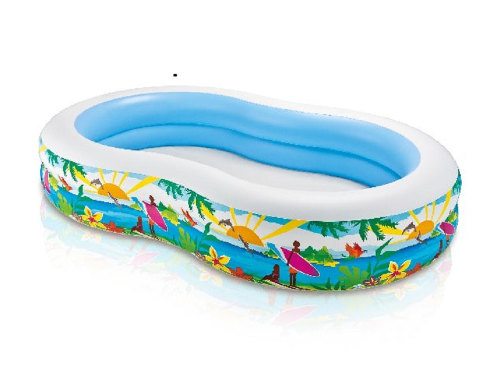 Intex Swim Center Paradise Inflatable Pool 103" X 63" X 18" for Ages 3 and up