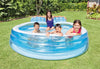 Intex 57190ep Inflatable 88"L x 85"W x 30"H Family Lounge Pool with Built-in ...