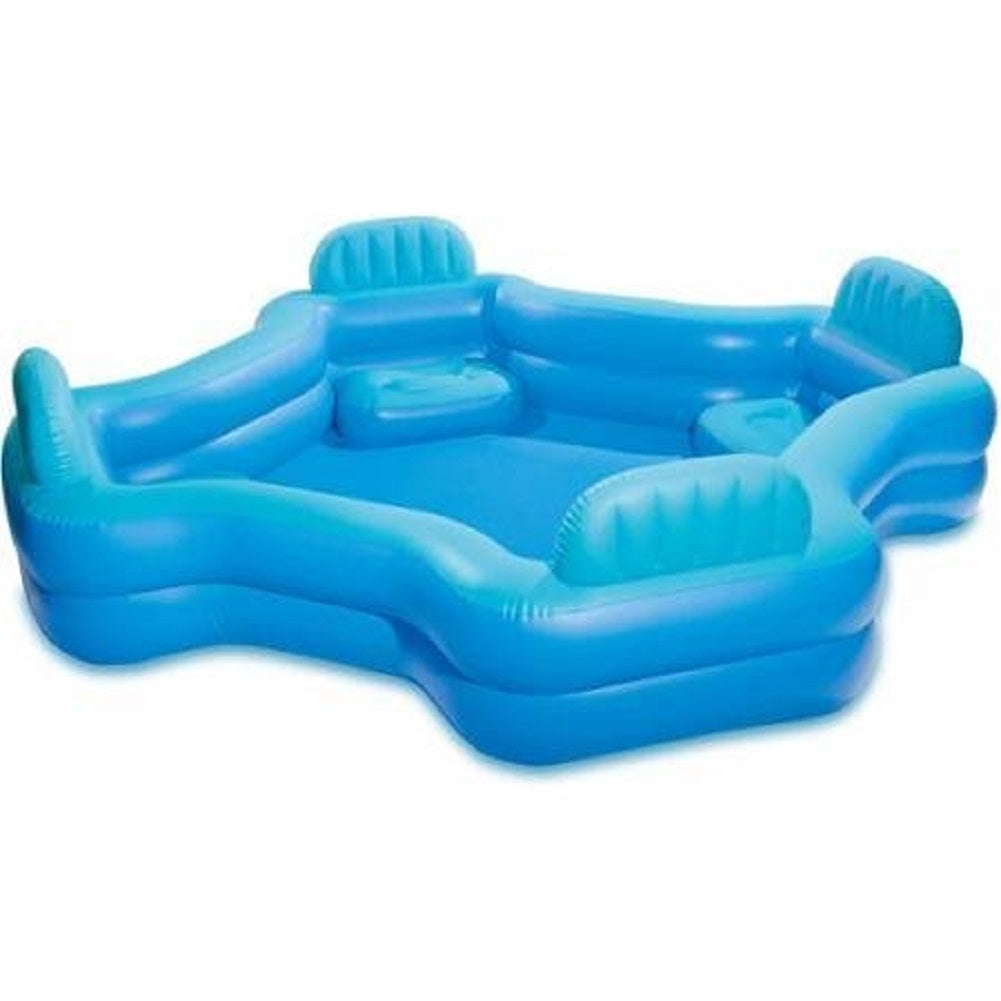 Intex Relax And Keep Cool 57191WL Swim Center Family Lounge Pool, Holds 221 Gallons Water, Blue
